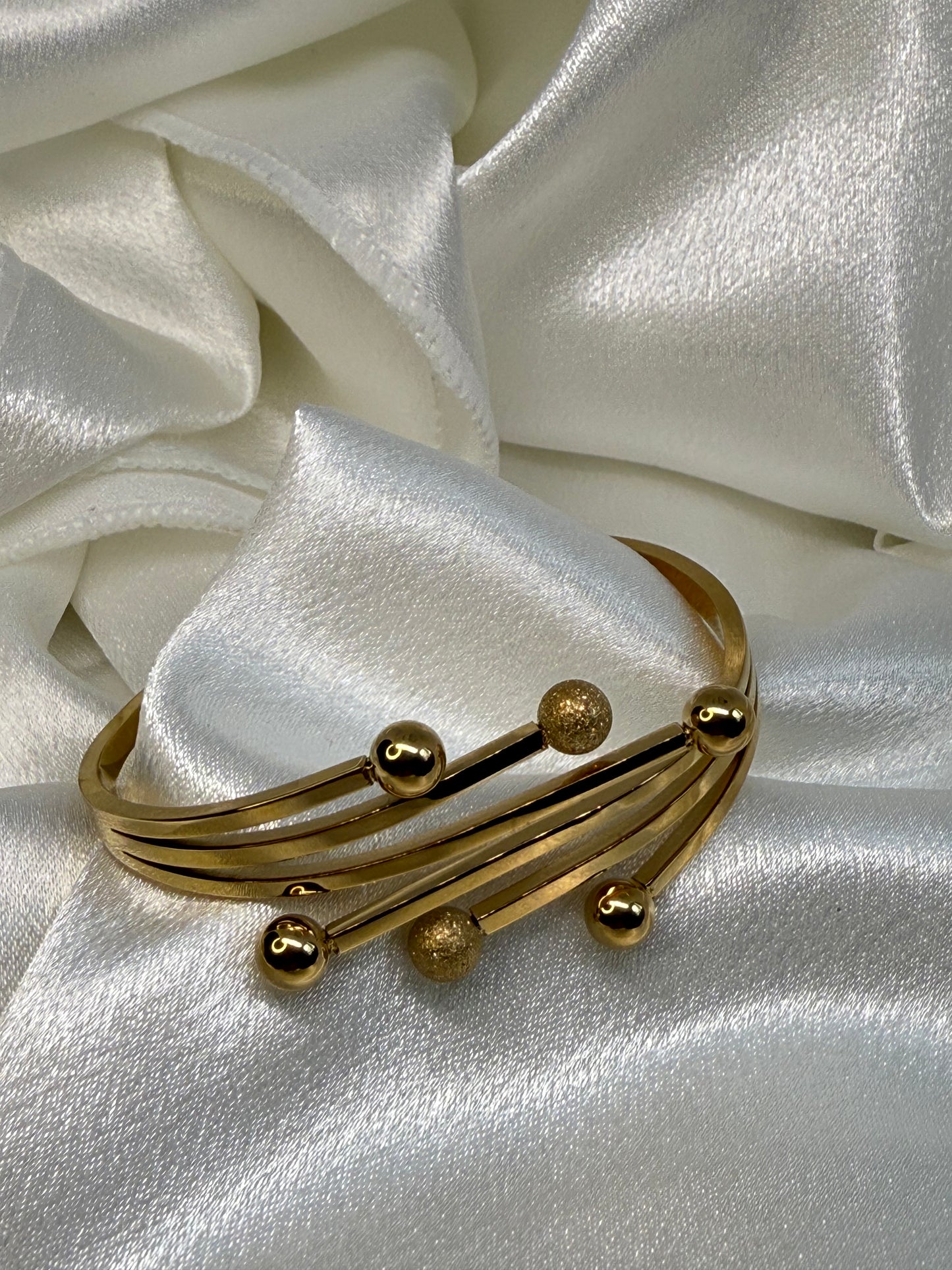 Round Ball Cuff Bracelet