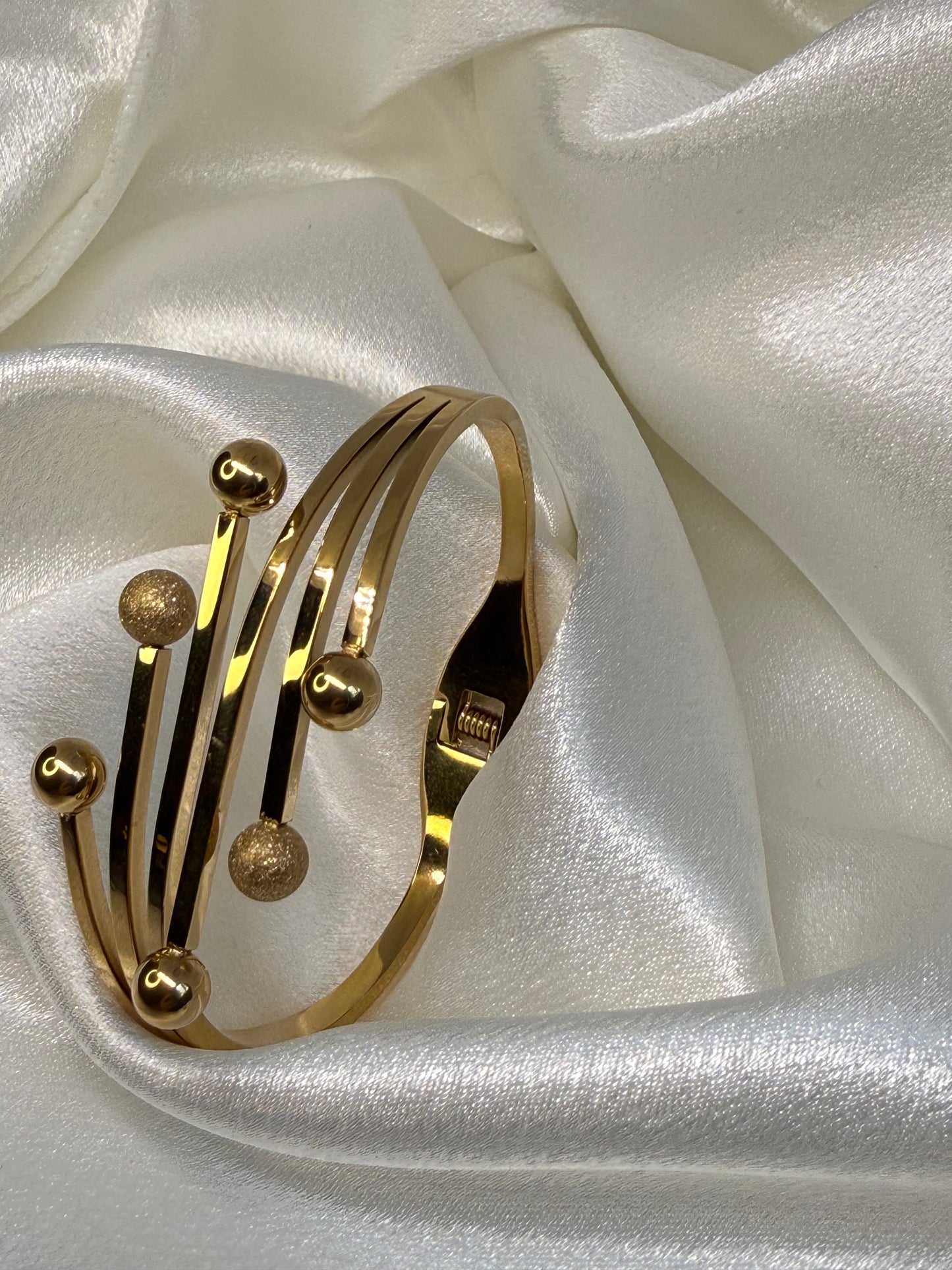 Round Ball Cuff Bracelet