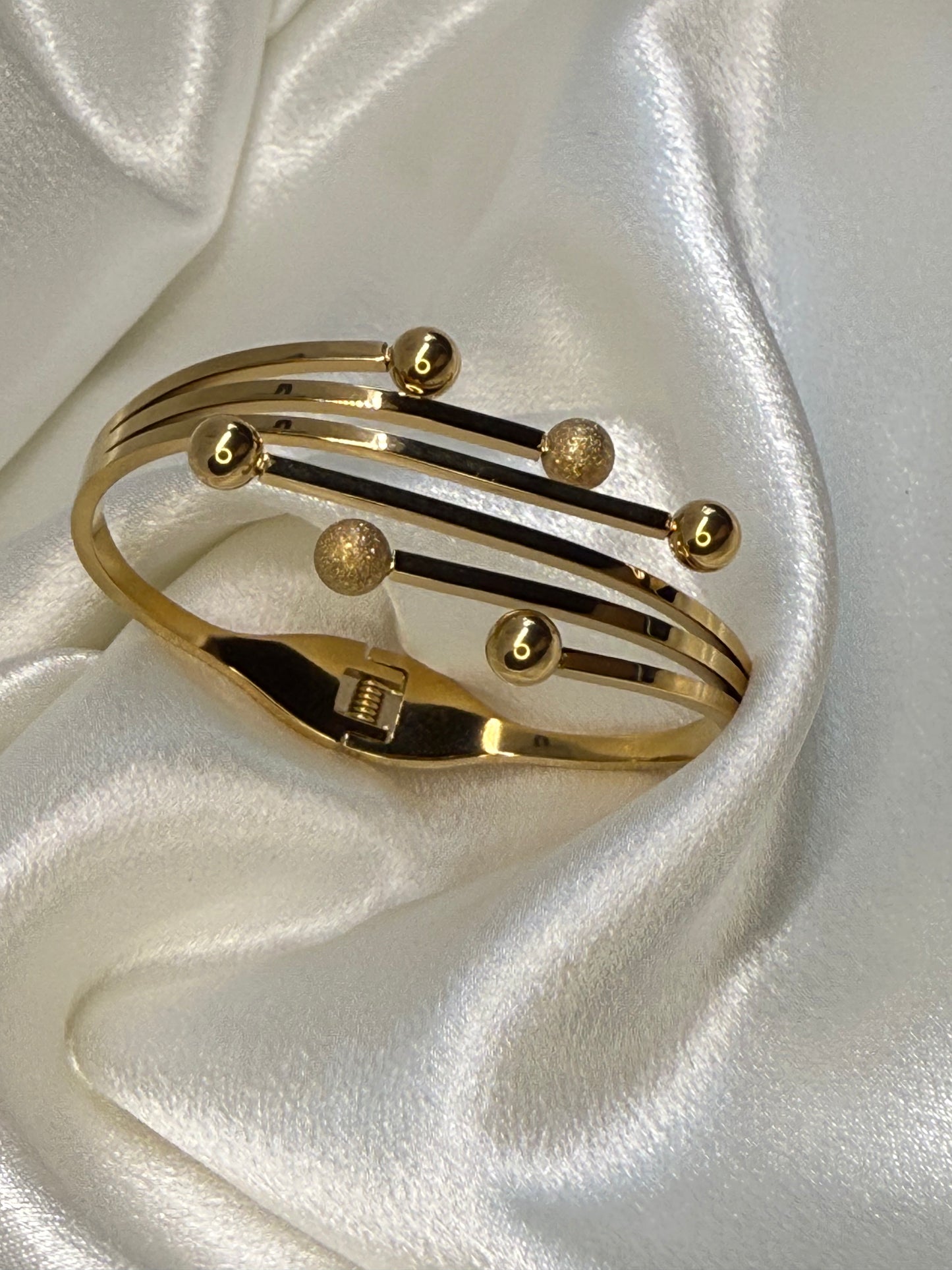 Round Ball Cuff Bracelet