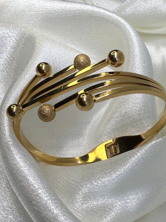 Round Ball Cuff Bracelet