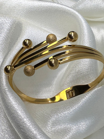 Round Ball Cuff Bracelet